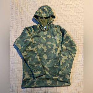 Columbia unisex camo hooded sweatshirt Sz L